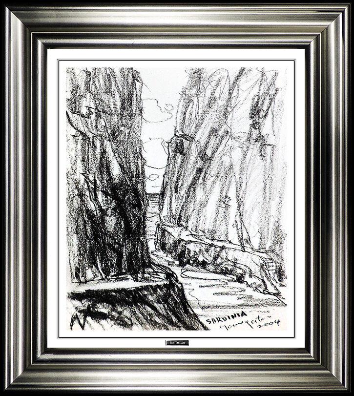 Hiro Yamagata Original Pastel Drawing Hand Signed Italian Landscape Artwork SBO (1 of 5)