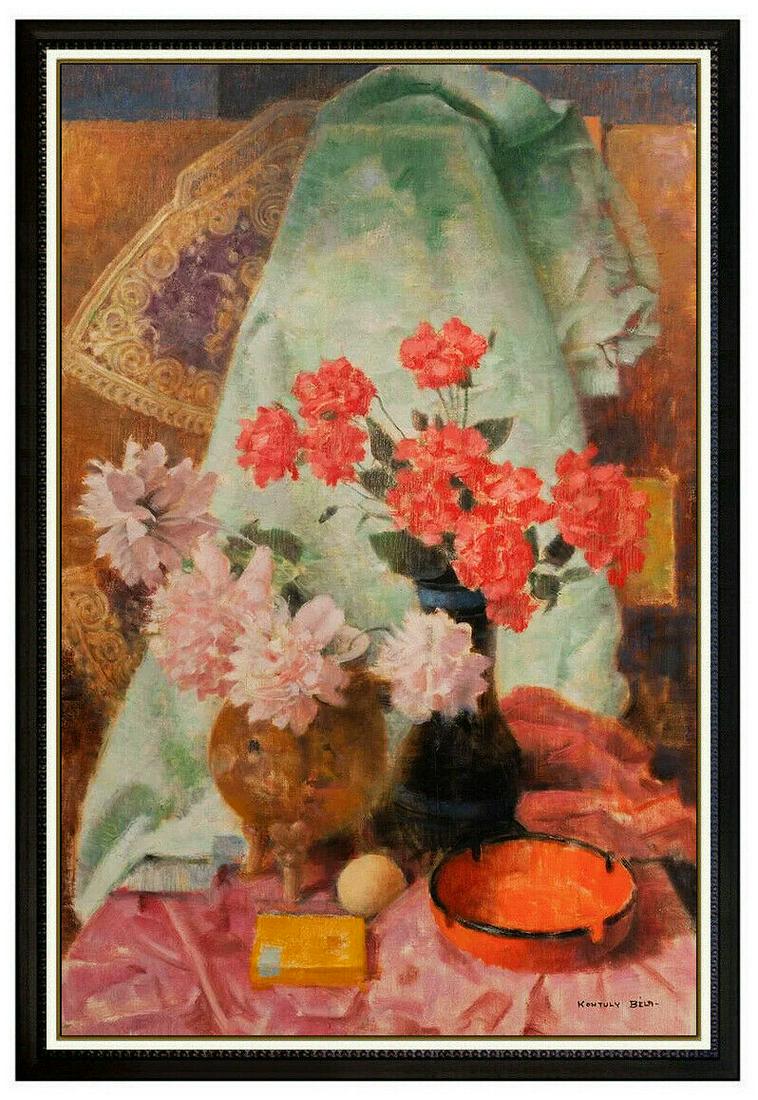 Bela Kontuly Original Oil Painting On Canvas Signed Large Still Life Framed Art (1 of 4)