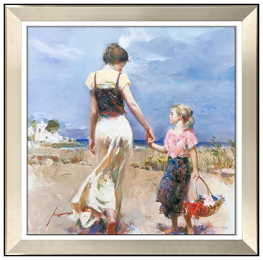 Pino Daeni Original Embellished Giclee on Canvas Large Signed Lets Go Home Art (1 of 5)