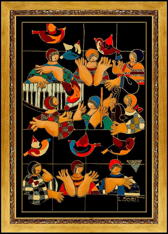 Dorit Levi Oil Painting On Board Original Female Portrait Music Signed Artwork (1 of 5)