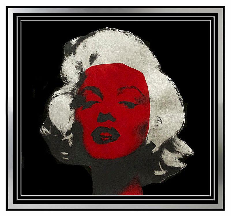 Steve KAUFMAN Oil PAINTING on Canvas Marilyn Monroe Original Signed Playboy (1 of 4)