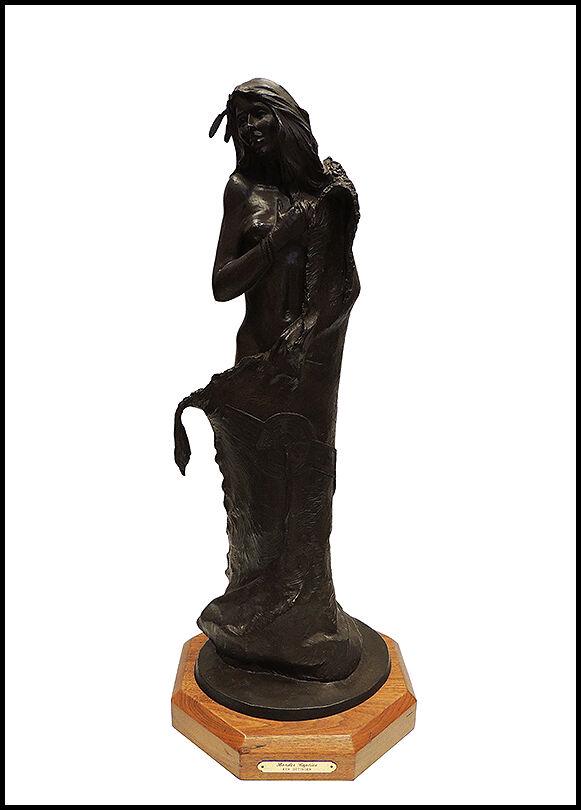 Ken Ottinger Border Captive Bronze Sculpture Signed Native American Female Art (1 of 6)