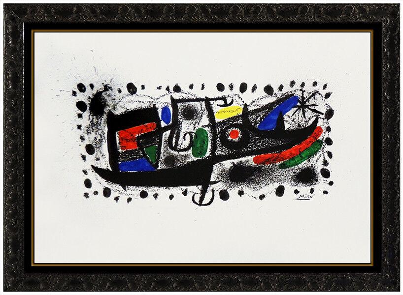Joan Miro Und Katalonien Color Lithograph Signed Abstract Modern Framed Artwork (1 of 5)