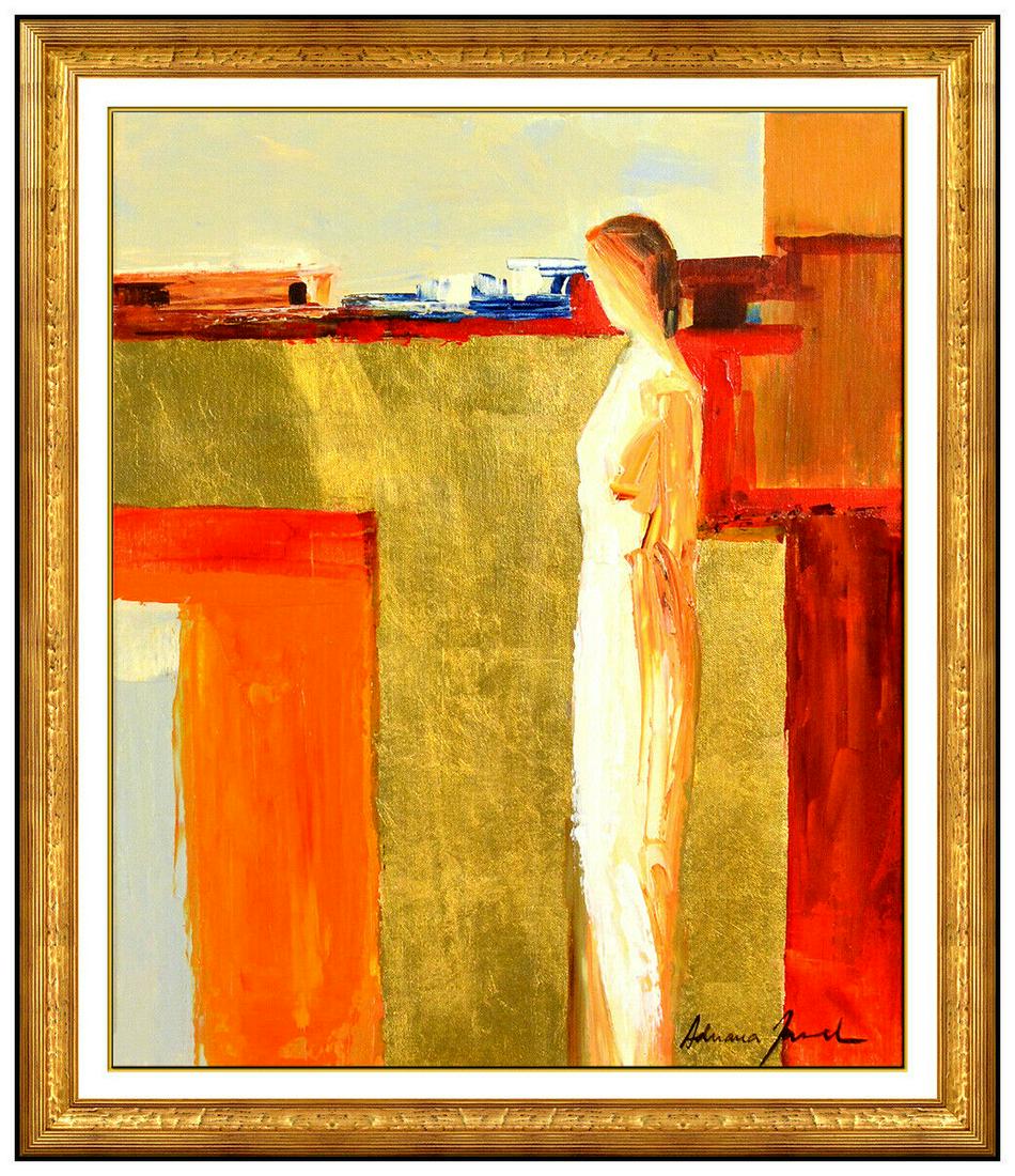 Adriana Naveh Acrylic Painting On Board Landscape Female Portrait Original Art (1 of 4)