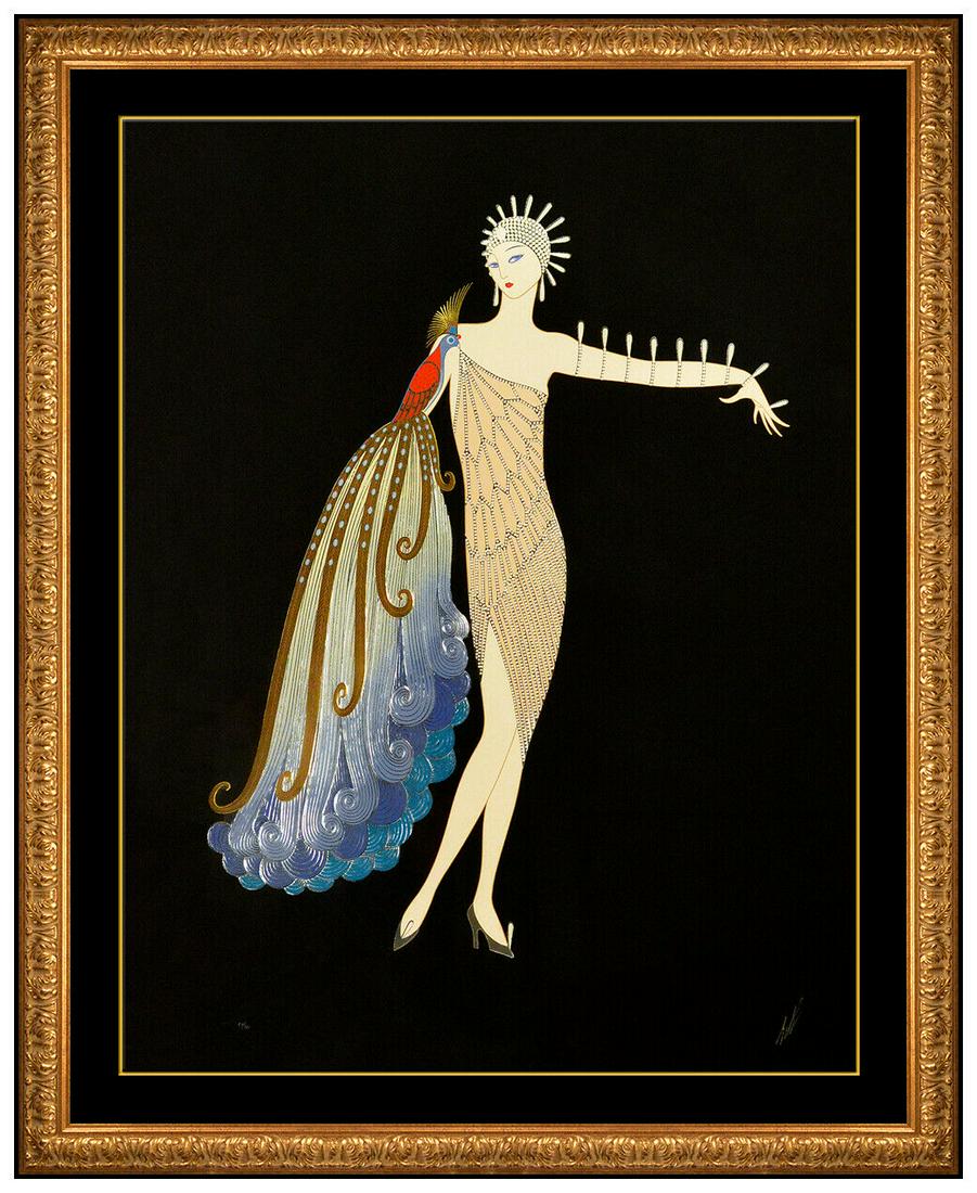 Erte DIVA 1 Large Embossed Serigraph Hand Signed Costume Dress Deco Set Costume (1 of 7)