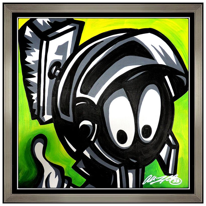 Allison Lefcort Original Acrylic Painting Marvin The Martian Signed Modern Art (1 of 4)