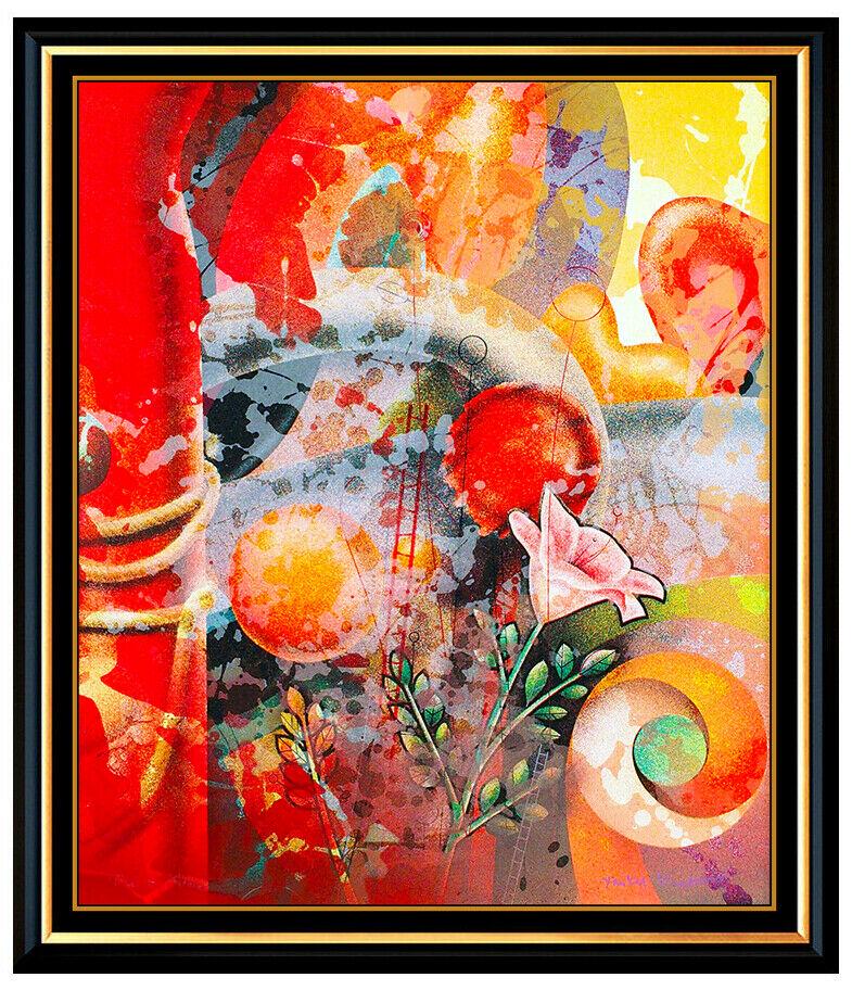 Yankel Ginzburg Original Acrylic Painting On Board Signed Modern Abstract Art (1 of 4)