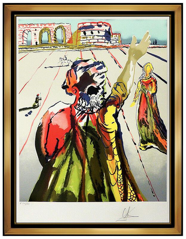 Salvador Dali Poet Advises The Maiden Original Color Lithograph Signed Surreal (1 of 5)