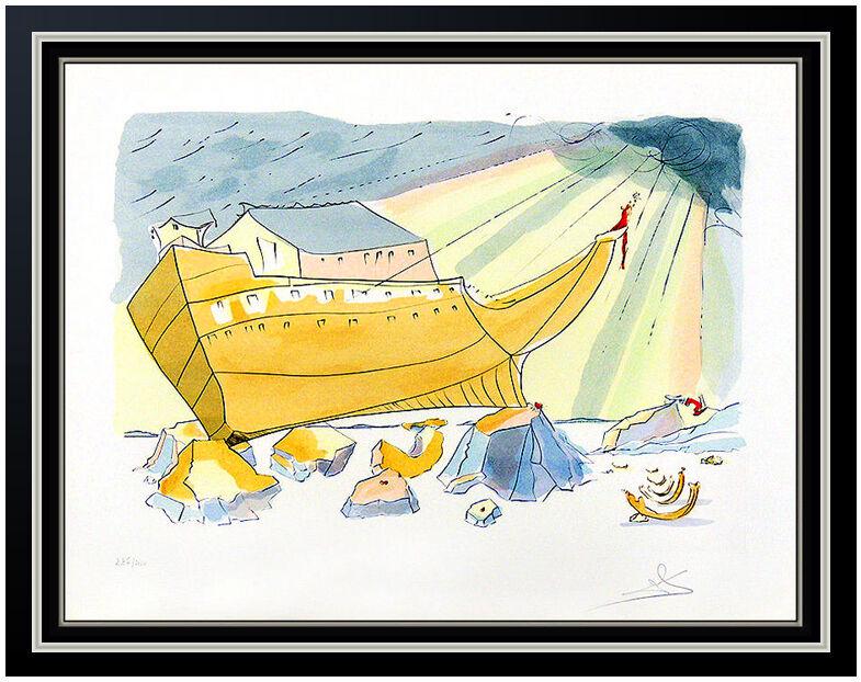 Salvador Dali Noahs Art Hand Signed Color Etching Authentic Historical Heritage (1 of 5)