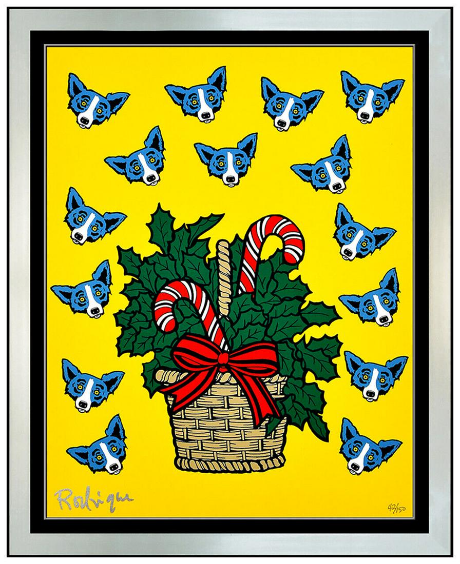 George Rodrigue High On Sugar Original Blue Dog Color Silkscreen Hand Signed Art (1 of 5)