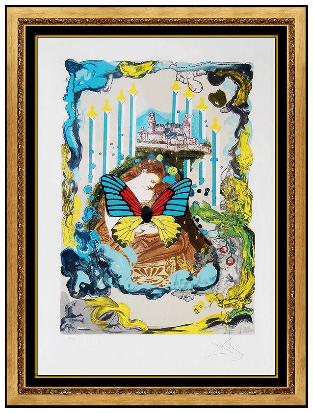 Salvador Dali Original Butterfly Color Lithograph Hand Signed Papillon Artwork (1 of 5)