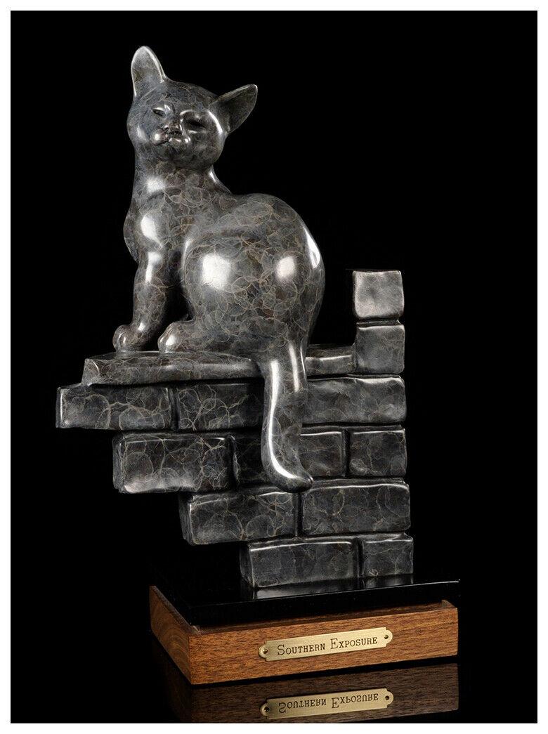 Gerald Balciar Bronze Full Round Sculpture Southern Exposure Cat Signed Artwork (1 of 5)