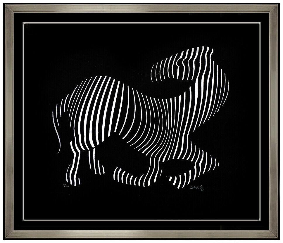 Victor Vasarely Original Zebra Cast Relief Sculpture Large Signed Animal Artwork (1 of 6)