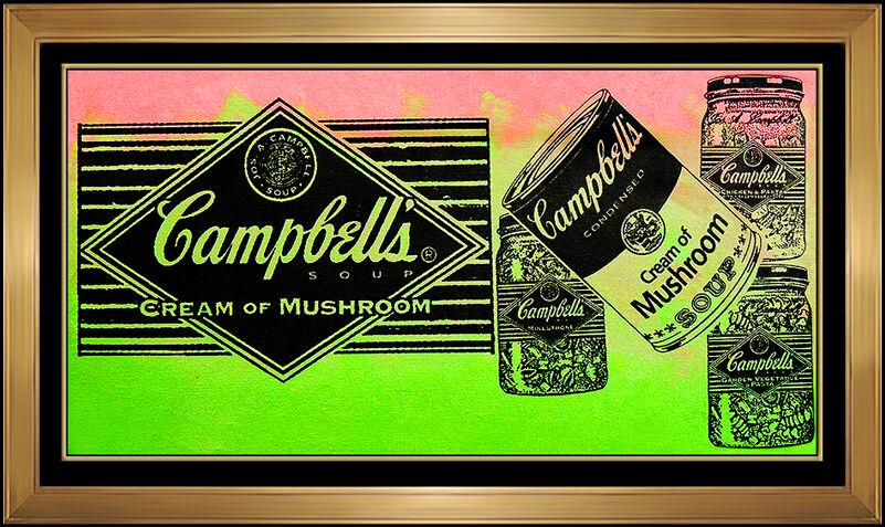 STEVE KAUFMAN Original OIL on CANVAS PAINTING Signed Campbells Soup Can Artwork: This lot includes: Gallery COA & free domestic shipping (*insurance and international shipping for an additional charge) Artist: Steve Kaufman Title:Campbell's Soup Medium:Oil painting on Canvas Size: