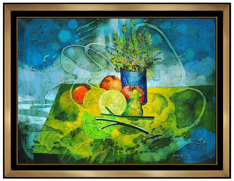 Yankel Ginzburg Original Oil PAINTING On Canvas Signed Still Life Flowers Art (1 of 4)