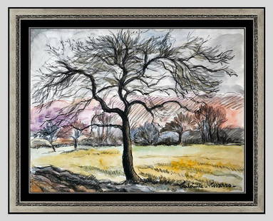 Paul Emile Pissarro Original Watercolor Painting Signed Landscape Authentic Art: This lot includes:Gallery COA & free domestic shipping (*insurance and international shipping for an additional charge)Artist: Paul Emile Title: Fall Has GoneMedium: WatercolorSize: 10" x 13"Framed: 1