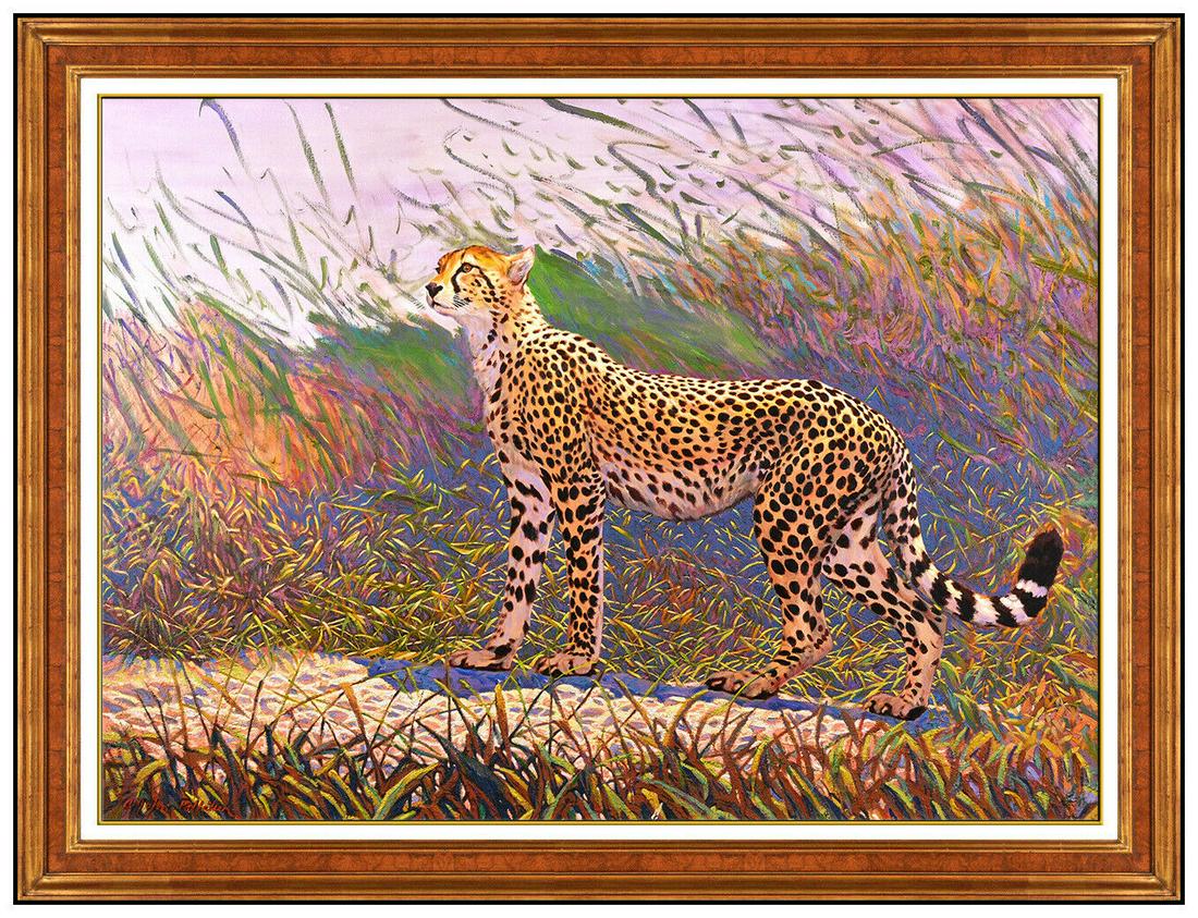 A John Pelletier Large Original Oil Painting on Canvas Wildlife Signed Artwork (1 of 6)