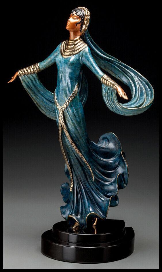 Rare ERTE Signed BRONZE SCULPTURE ECSTASY Original ART antique OFFERS: This lot includes: Gallery COA & free domestic shipping (*insurance and international shipping for an additional charge) Artist: Erte Title: ECSTASY Medium: Bronze Size: 20" x 10" x 12" Signed: In Bro