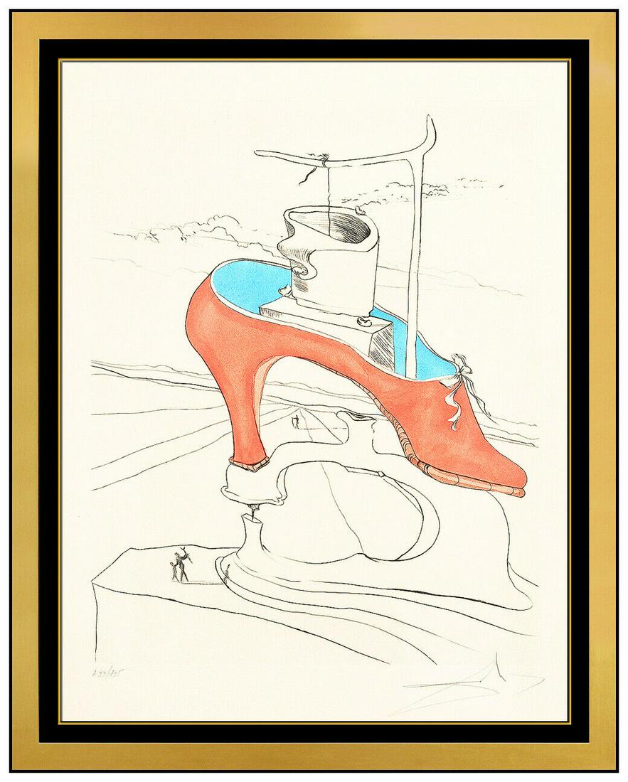 Salvador Dali Curse Consequences Hand Signed Original Color Lithograph Frame (1 of 5)