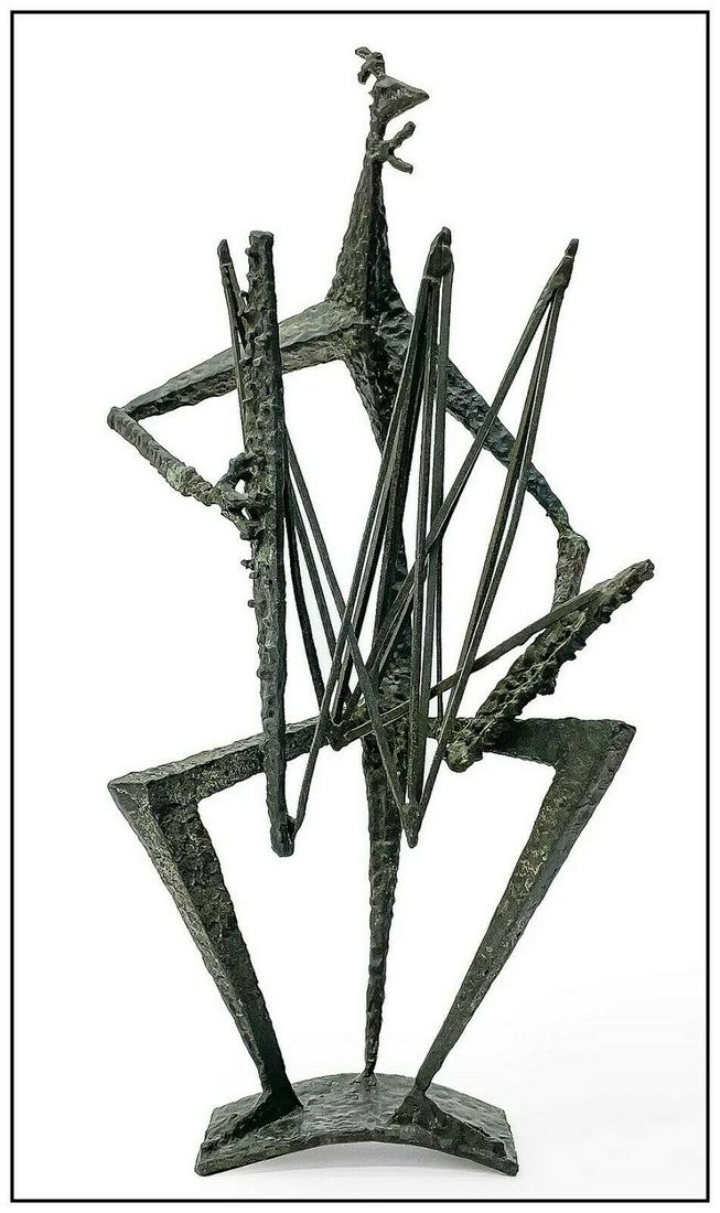 Tony Rosenthal Accordion Player Large Original Bronze Sculpture Signed Abstract (1 of 4)