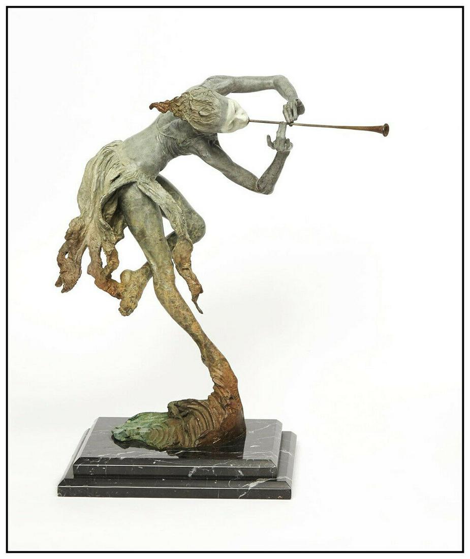 Richard MacDonald The Trumpeter 1/4 Life Bronze Sculpture Signed Music Ballet (1 of 5)