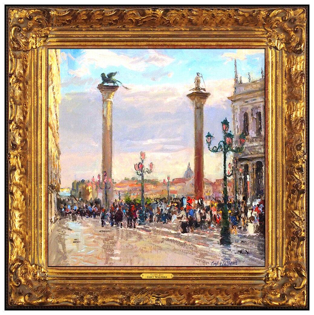 Curt Walters Original Painting Oil On Canvas Italian Cityscape Signed Framed Art: This lot includes:Gallery COA & free domestic shipping (*insurance and international shipping for an additional charge)Artist: Curt WaltersTitle: Superstition Ignored VeniceMedium: Oil On CanvasSize: