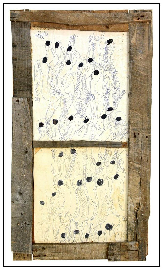 Purvis Young Large Original Oil Painting Signed Modern Abstract Framed Artwork (1 of 7)