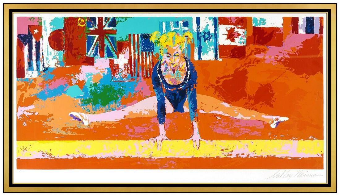 Leroy Neiman The Gymnast Color Serigraph Hand Signed Olympic Sports Framed Art (1 of 6)