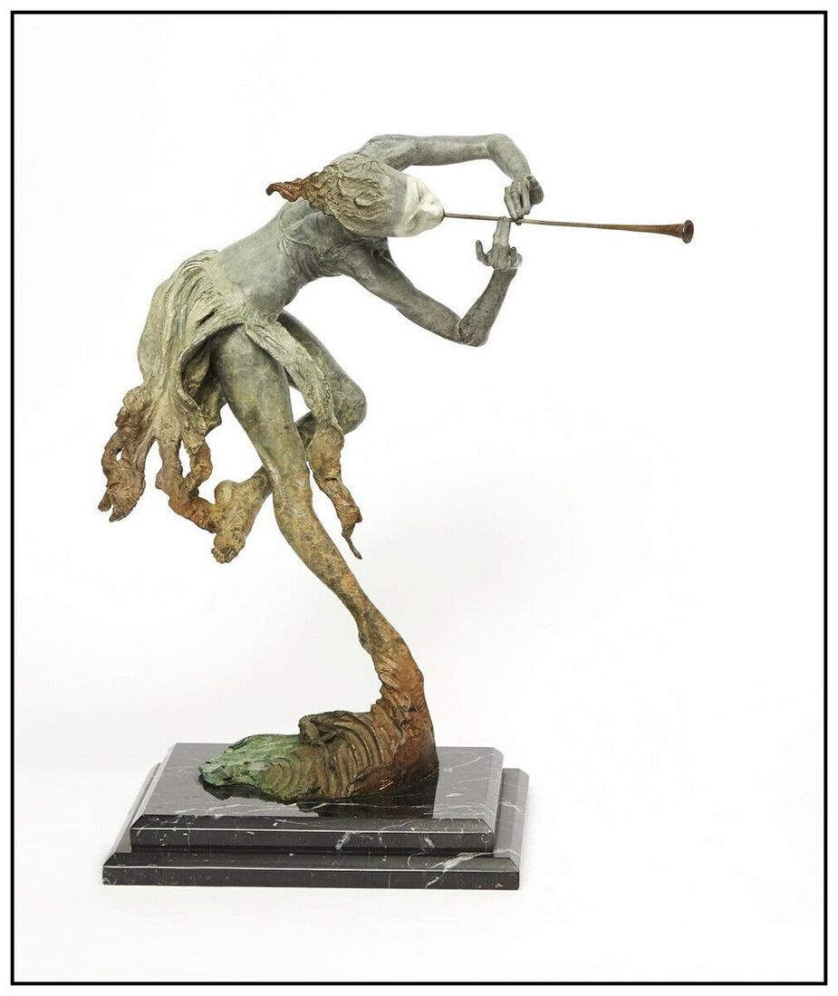 Richard MacDonald The Trumpeter 1/4 Life Bronze Sculpture Signed Music Ballet (1 of 5)