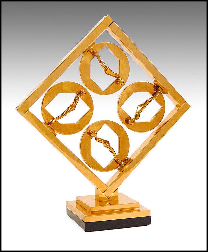 ERNEST TROVA Original BRONZE SCULPTURE Falling Man Figures In Frame Signed Art: This lot includes:Gallery COA & free domestic shipping (*insurance and international shipping for an additional charge)Artist: Ernest TrovaTitle: Falling Man (Figures in Frame)Medium: BronzeSize: 12.2