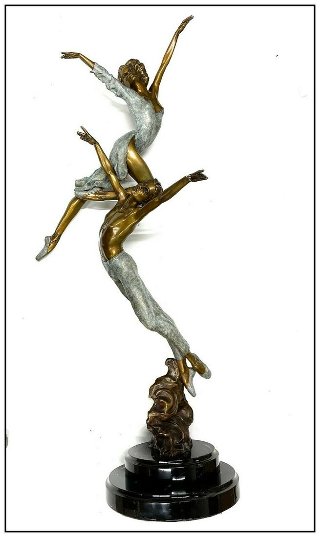 Mario Jason Pas De Deux Large Original Bronze Sculpture Signed Dance Ballet Art: This lot includes:Gallery COA & free domestic shipping (*insurance and international shipping for an additional charge)Artist: Mario Jason Title: Pas De Deux Medium: BronzeSize: 48" tall x24"Signed: i