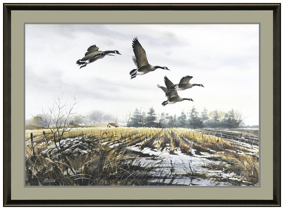 Jim Killen Original Painting Watercolor Gouache On Paper Signed Wildlife Birds: This lot includes:Gallery COA & free domestic shipping (*insurance and international shipping for an additional charge)Artist: Jim KillenTitle: Headed North Medium: Watercolor Gouache On PaperSize: 20
