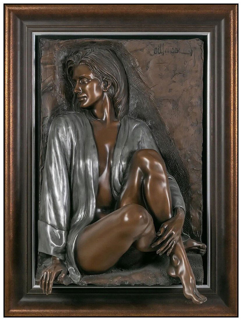 Bill Mack Dimensional Adorned Large Relief Sculpture Signed Nude Female Artwork: This lot includes:Gallery COA & free domestic shipping (*insurance and international shipping for an additional charge)Artist: Bill MackTitle: Dimensional AdornedMedium: Bonded Bronze Relief Sculpture