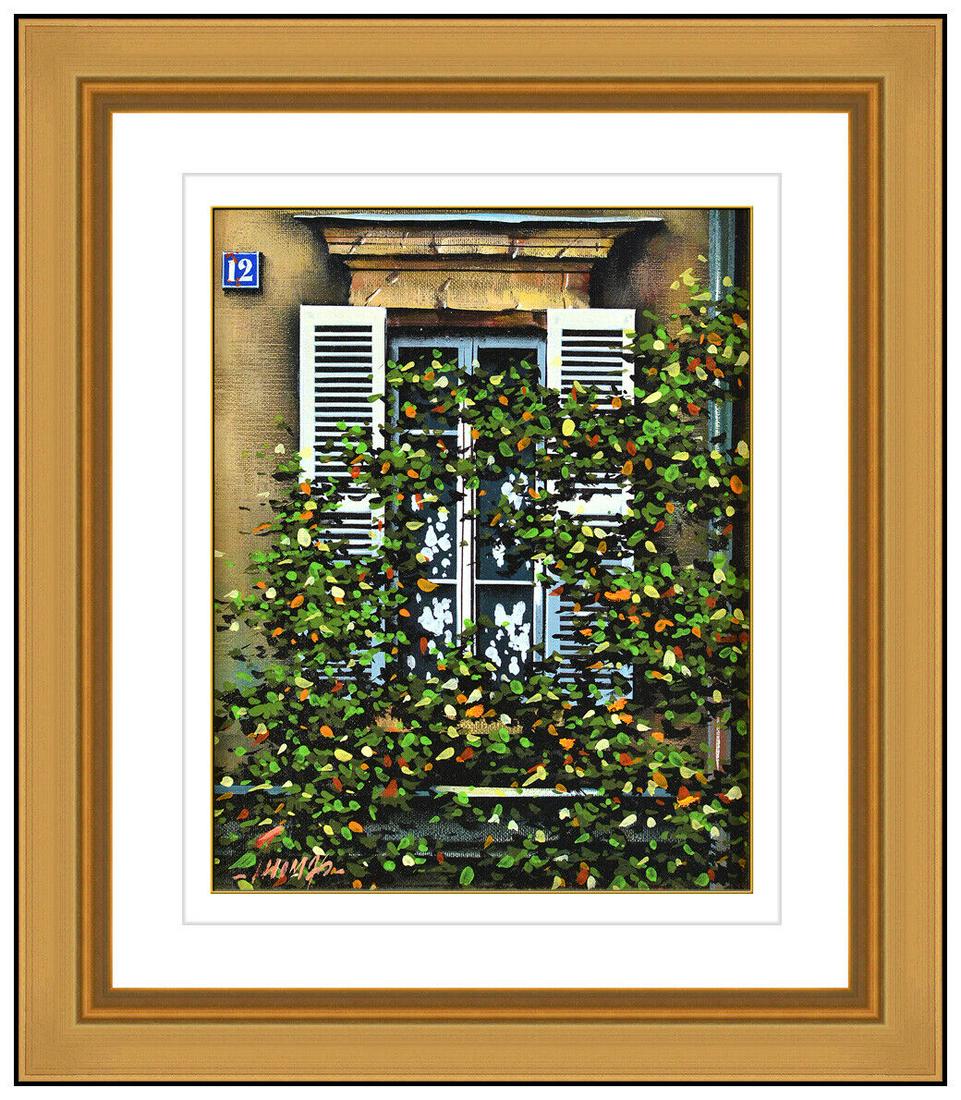 Thomas Pradzynski Original Oil Painting On Board Signed Floral Cityscape Artwork (1 of 5)