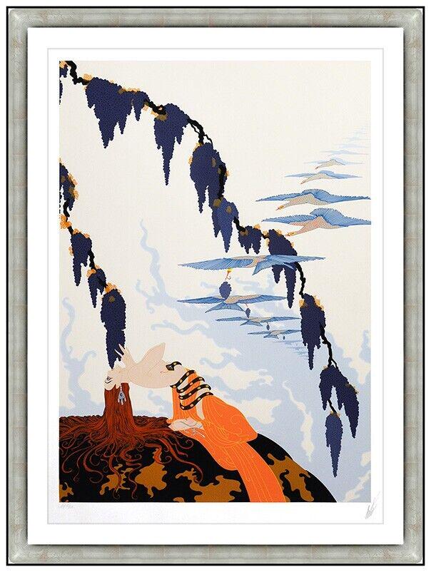 Erte Embossed Serigraph Vintage Hand Signed Art Deco Figurative Set Design Art (1 of 6)