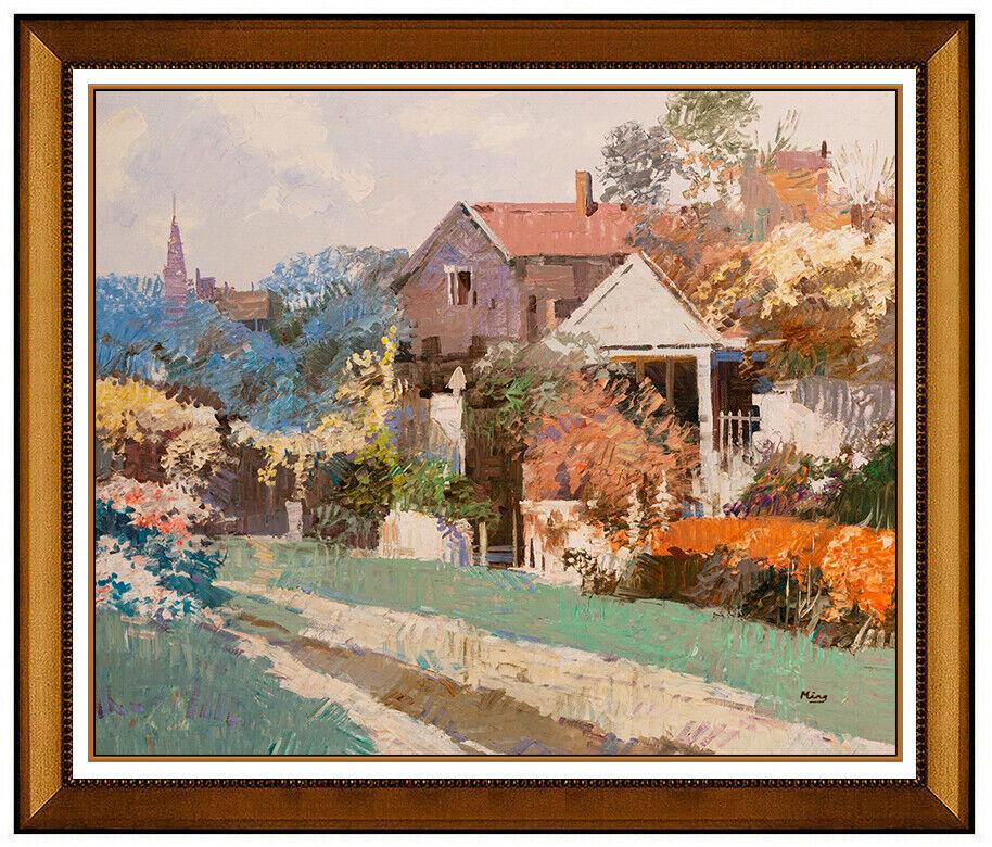 Ming Feng Original Painting Oil On Canvas Signed New England Landscape Artwork (1 of 4)