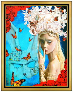 Adam Scott Rote Original Alice In Wonderland Queen Giclee On Canvas Signed Art: This lot includes: Gallery COA & free domestic shipping (*insurance and international shipping for an additional charge)Artist: Adam Scott RoteTitle: Alice in Wonderland QueenMedium: Giclee on CanvasS