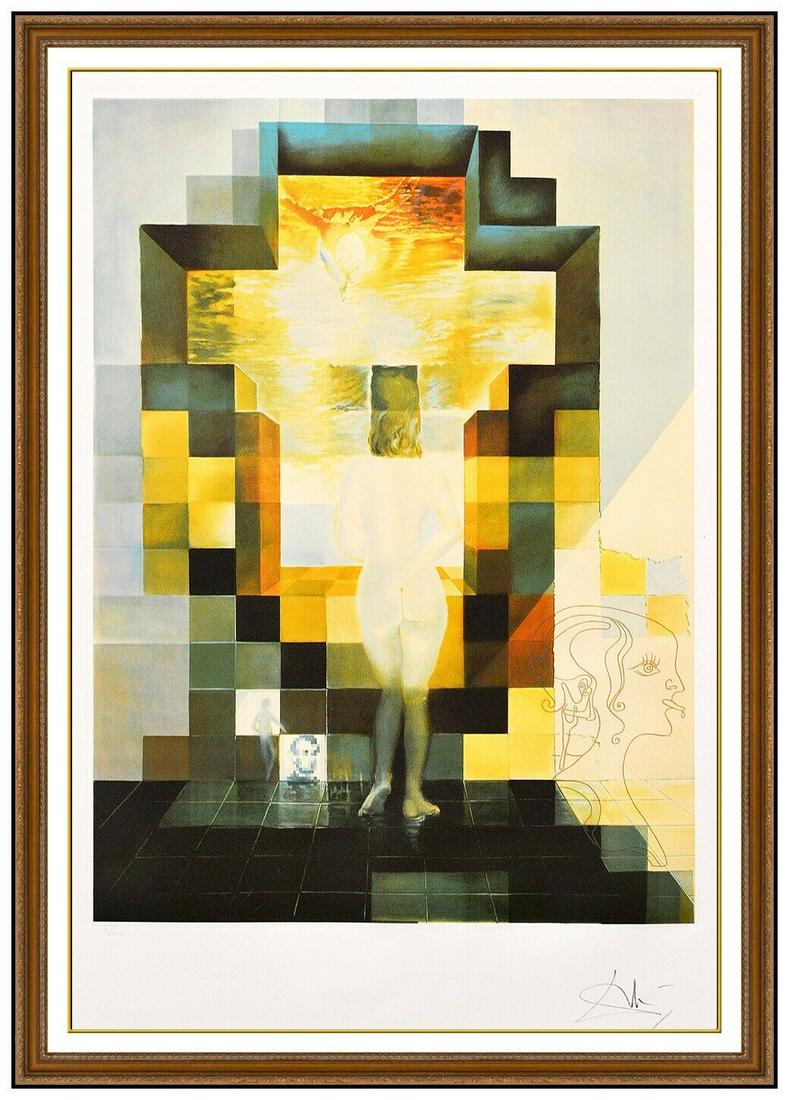 Salvador Dali Lincoln In Division Original Hand Signed Etching Framed Surreal (1 of 6)