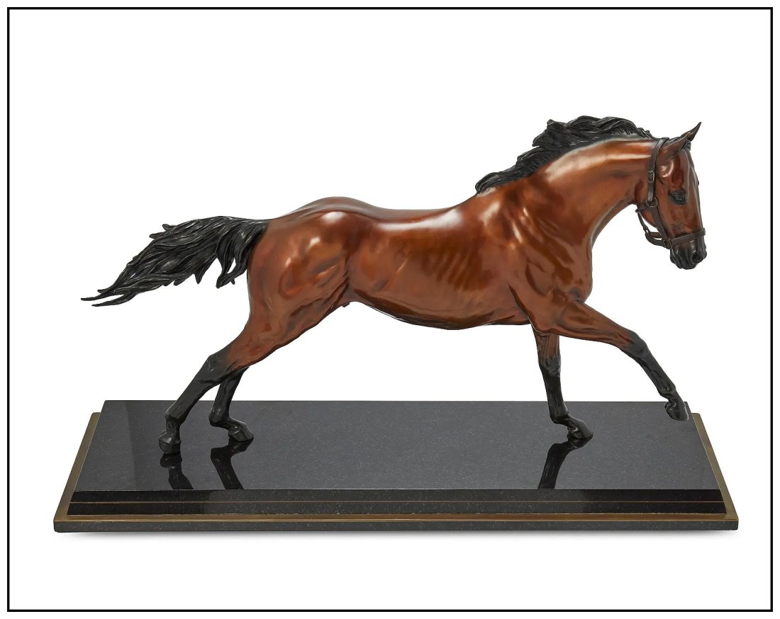 Ramon Parmenter Champion Blood Horse Racing Bronze Sculpture Large (1 of 4)