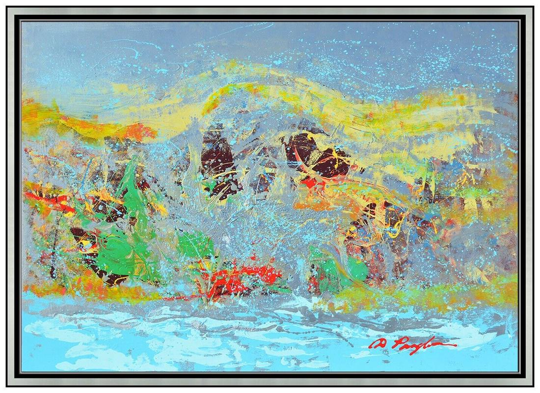 Dominic Pangborn Large Original Painting On Board Signed Abstract Landscape Art (1 of 5)