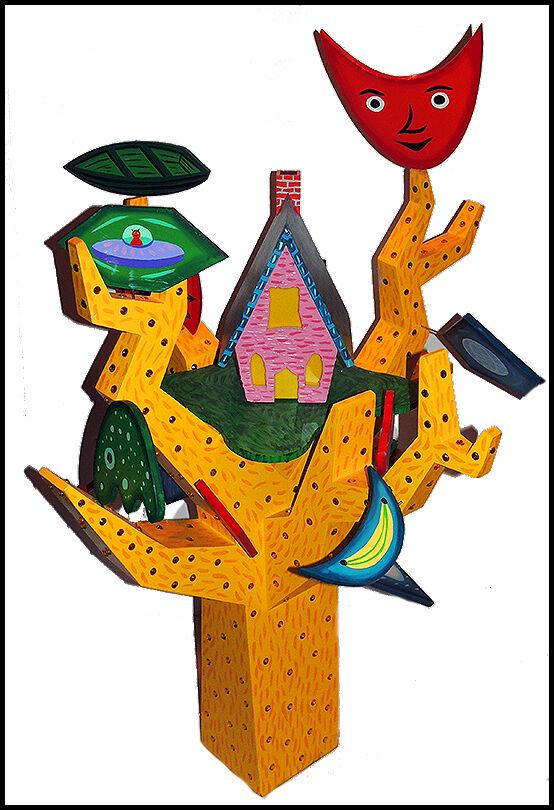 Rodney Greenblat Large Original Wood Sculpture Acrylic Painting Signed Pop Art (1 of 5)