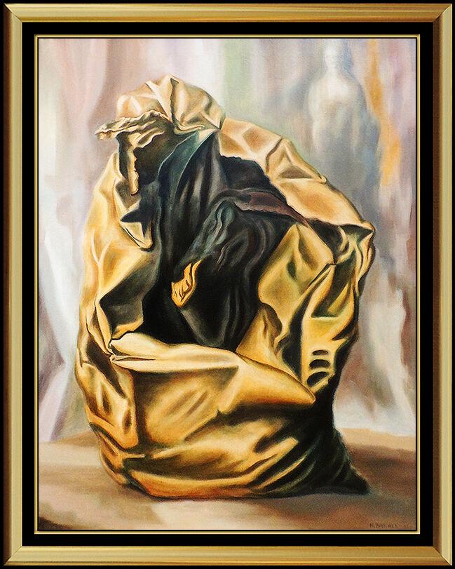 Henry Billings Original Oil Painting On Canvas Surreal Signed Art Large Framed: This lot includes:Gallery COA & free domestic shipping (*insurance and international shipping for an additional charge)Artist: Henry Billings Title: Form in LightMedium: Oil Painting On CanvasSize: 36