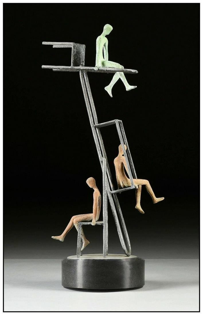 Tolla Inbar Leisure Renewing Forces Signed Bronze Sculpture Figurative Large Art (1 of 5)