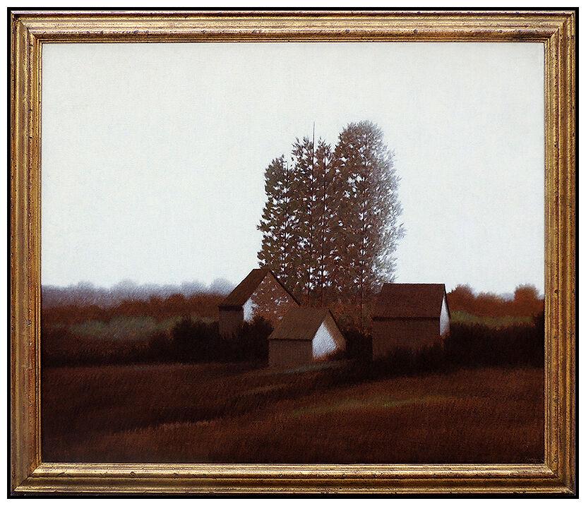 Robert Kipniss Large Original Oil Painting On Canvas Signed Barn Landscape Art (1 of 6)