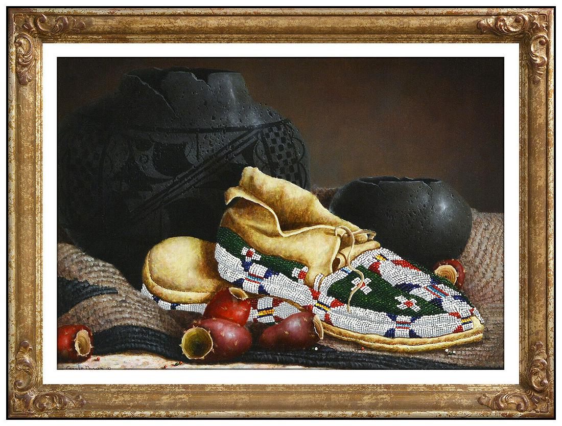 Gayle Nason Original Oil Painting On Board Native American Still Life Framed Art (1 of 5)