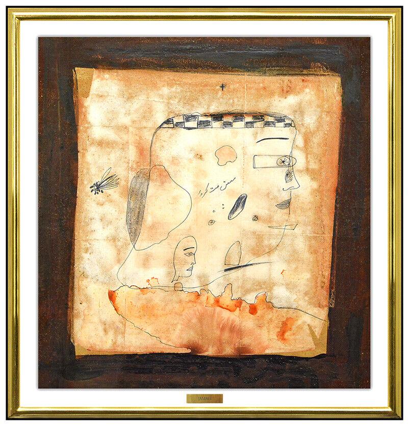 Jamali Original Portrait Painting Pigmentation On Cork Signed Authentic Artwork: This lot includes:Gallery COA & free domestic shipping (*insurance and international shipping for an additional charge)Artist: Jamali Title: Personality DisorderMedium: pigmentation paintingSize: 17"