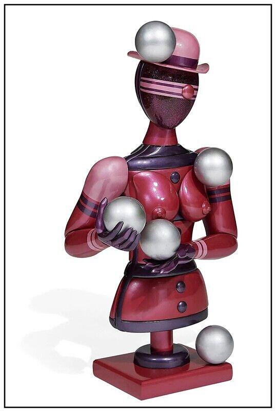 Daniel Dan Meyer Original Full Round Wood Resin Acrylic Sculpture Signed Female (1 of 5)