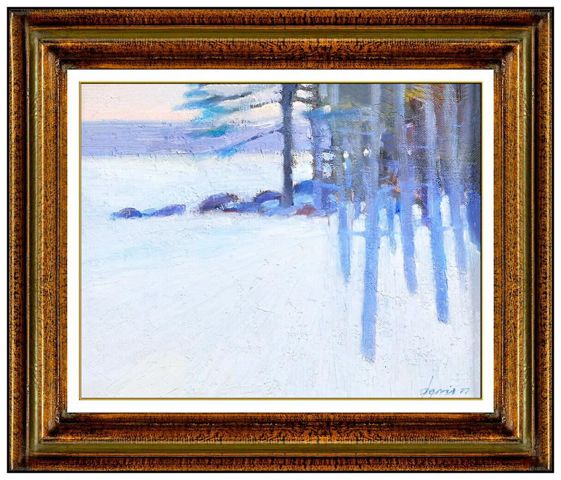 Michael Davis Oil Painting Canvas Signed Original Winter Landscape Framed Art: This lot includes:Gallery COA & free domestic shipping (*insurance and international shipping for an additional charge)Artist: Michael DavisTitle: Snow Covered PinesMedium: Oil Painting CanvasSize: 8"