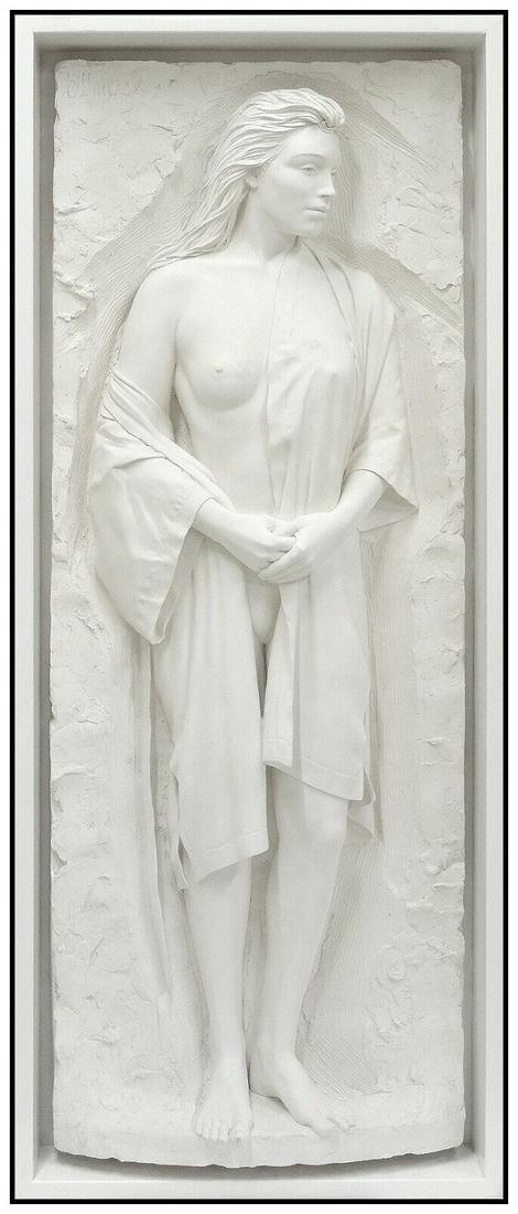 Bill Mack Reminiscence Bonded Sand Large Figurative Relief Sculpture Signed Artwork (1 of 5)