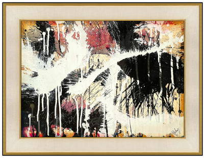 Norman Bluhm Original Painting Gouache Abstract Modern Hand Signed Framed Art: This lot includes:Gallery COA & free domestic shipping (*insurance and international shipping for an additional charge)Artist: Norman BluhmTitle: EighthMedium: Original Gouache PaintingSize: 11.25" x